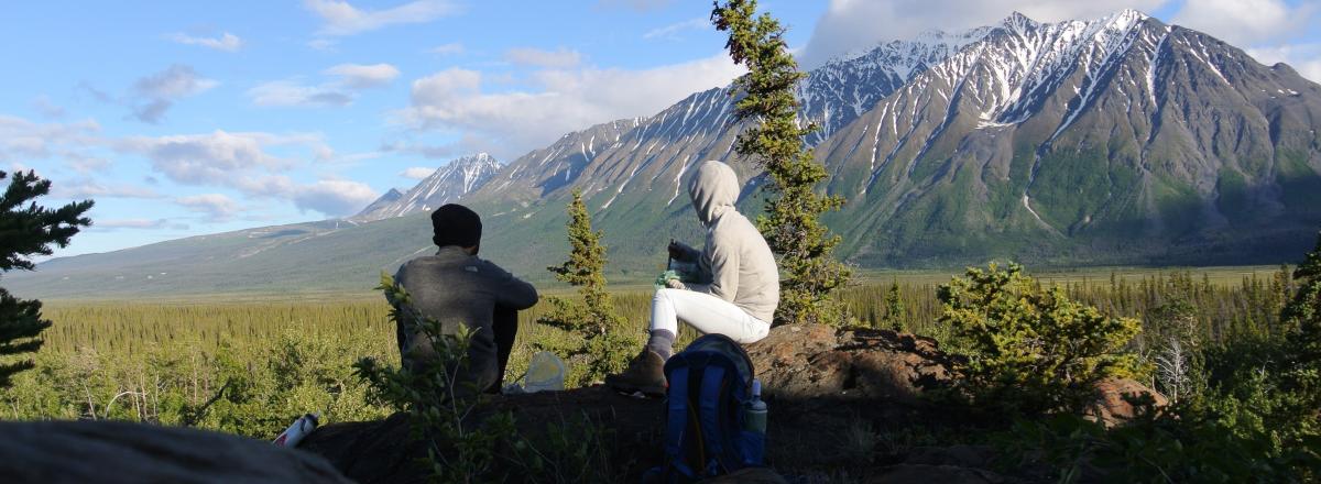 pauze tijdens het wandelen